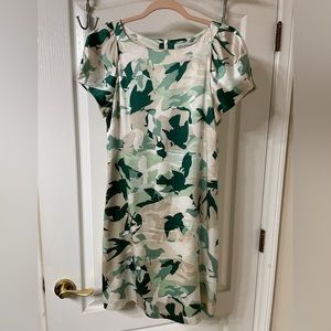 Banana republic, unique, camouflage, bird dress